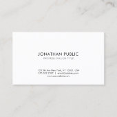 Creative Simple White Plain Modern Elegant Trendy Visitekaartje (Voorkant)