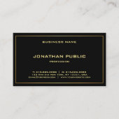 Creative Sjabloon Black Gold Professional modern Visitekaartje (Voorkant)