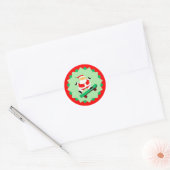Creative Skateboarding Christmas Holiday Ronde Sticker (Envelop)