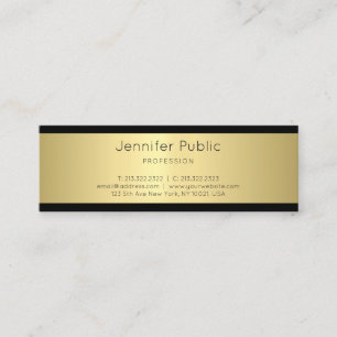Creative Slank Design Gold Trendy Plain Glamour Mini Visitekaartje