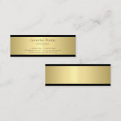 Creative Slank Design Gold Trendy Plain Glamour Mini Visitekaartje (Voorkant / Achterkant)