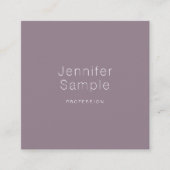 Creative Slank Design Modern Plain Luxury Trendy Vierkante Visitekaartje (Voorkant)