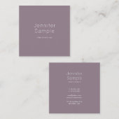 Creative Slank Design Modern Plain Luxury Trendy Vierkante Visitekaartje (Voorkant / Achterkant)