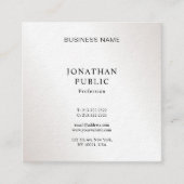 Creative Slank Modern Design Silver-look Luxe Vierkante Visitekaartje (Voorkant)