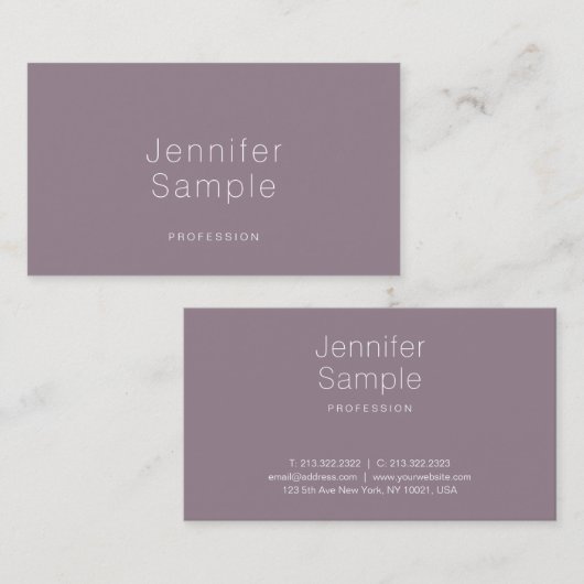 Creative Slank Modern Plain Professional Professio Visitekaartje (Voorkant / Achterkant)