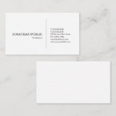Creative Slank White Design Modern Stijlvol design Visitekaartje (Voorkant / Achterkant)