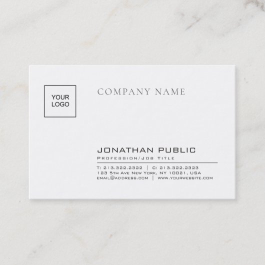 Creative Sleek Ewn Company Logo Plain Trendy Visitekaartje (Voorkant)