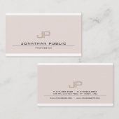 Creative Sleek Modern Elegant Trendy Monogrammed Visitekaartje (Voorkant / Achterkant)