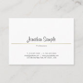 Creative Smart Design Gold Plain Luxury Trendy Visitekaartje (Voorkant)