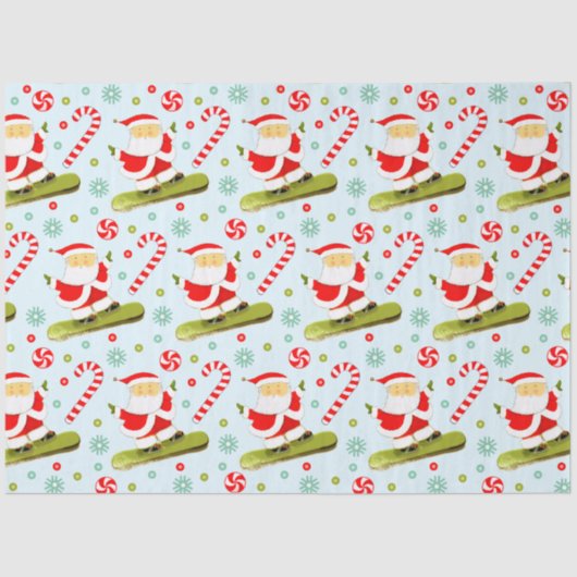 Creative Snowboarding Christmas Gift Tissuepapier (Voorkant)