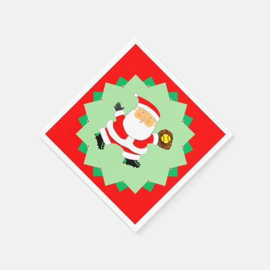 Creative Softball Christmas Holiday Party Servet (Hoek)