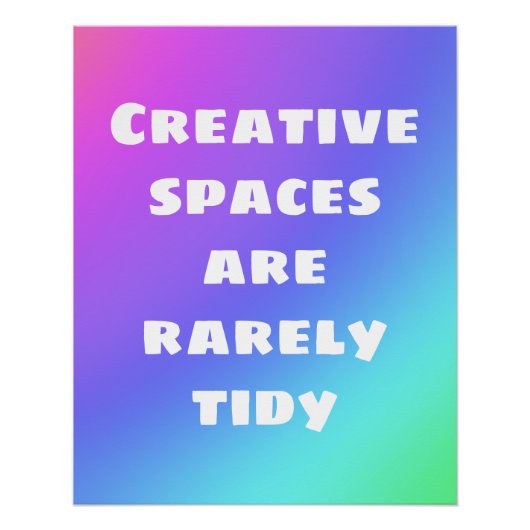 Creative Spaces is een zeldzaam onbeleefd Poster (Voorkant)