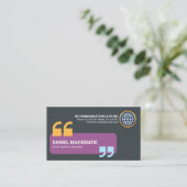 Creative Speech Box Quotting Mark PR HR Manager Visitekaartje (Staand voorkant)