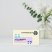 Creative Speech Box Quotting Mark Signage Visitekaartje (Staand voorkant)