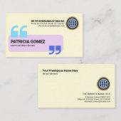 Creative Speech Box Quotting Mark Signage Visitekaartje (Voorkant / Achterkant)