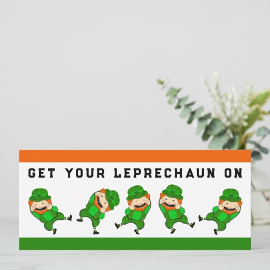 Creative St. Patrick's Day Party Kaart (Staand voorkant)