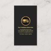Creative stijlvolle Faux Gold Logistic Truck-drive Visitekaartje (Achterkant)