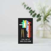 Creative stijlvolle, kleurrijke thuisverf visitekaartje (Staand voorkant)