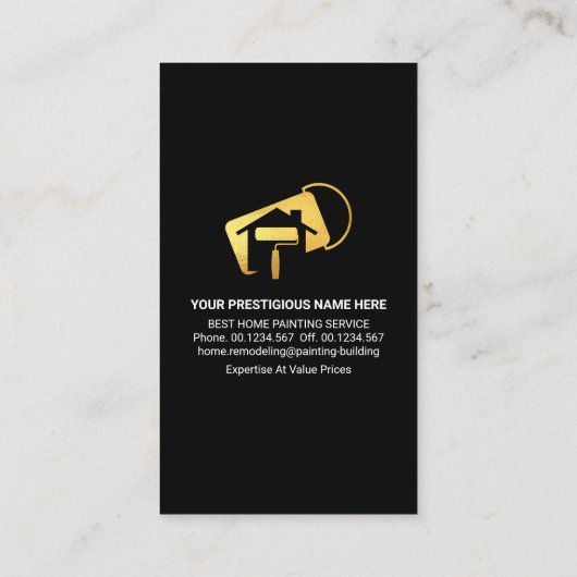 Creative stijlvolle, kleurrijke thuisverf visitekaartje (Achterkant)