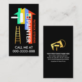 Creative stijlvolle, kleurrijke thuisverf visitekaartje (Voorkant / Achterkant)