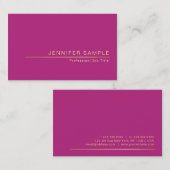 Creative stijlvolle Trendy Silk Finish Modern Luxe Visitekaartje (Voorkant / Achterkant)