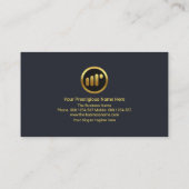 Creative Stock Exchange Graph Financial Consultant Visitekaartje (Achterkant)