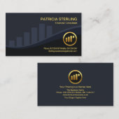 Creative Stock Exchange Graph Financial Consultant Visitekaartje (Voorkant / Achterkant)
