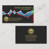 Creative Stock Share Graph Financial Money Market Visitekaartje (Voorkant / Achterkant)