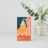 Creative Street Light Bulb op startende elektricie Visitekaartje (Staand voorkant)