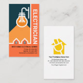 Creative Street Light Bulb op startende elektricie Visitekaartje (Voorkant / Achterkant)