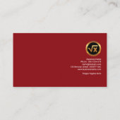 Creative Striking Red Web Lines Data Scientist Visitekaartje (Achterkant)