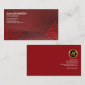 Creative Striking Red Web Lines Data Scientist Visitekaartje (Voorkant / Achterkant)