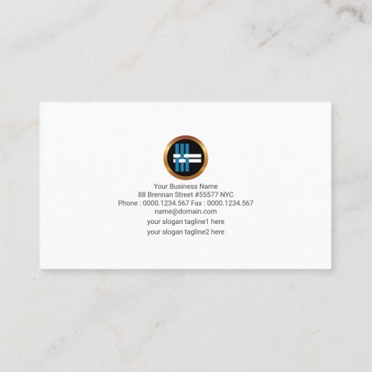 Creative structural pillars rebars engineering visitekaartje (Achterkant)