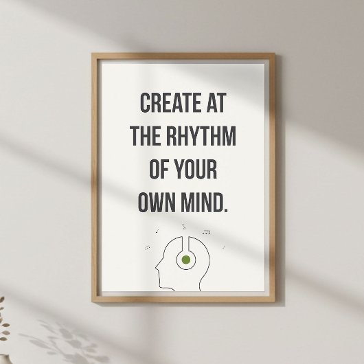 Creative Studio Wall Art. Minimal Inspiration Poster