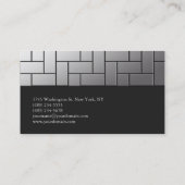 Creative Style Rectangle Patroon Grey Professional Visitekaartje (Achterkant)