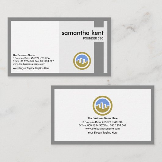 Creative Stylish Box Lijst Founder CEO Visitekaartje (Voorkant / Achterkant)