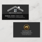 Creative Stylish Building Rooftop Handyman Builder Visitekaartje (Voorkant / Achterkant)