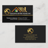 Creative Stylish Gold Rooftop Home Border Builder Visitekaartje (Voorkant / Achterkant)