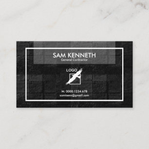 Creative Stylish Sawn Timber Contractor Visitekaartje
