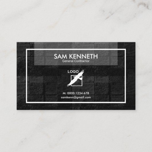 Creative Stylish Sawn Timber Contractor Visitekaartje (Voorkant)