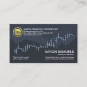 Creative Stylish Stock Exchange Graph Financial Visitekaartje (Voorkant)