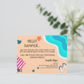Creative Summer Real Estate Marketing Promotie Briefkaart (Staand voorkant)