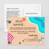 Creative Summer Real Estate Marketing Promotie Briefkaart (Voorkant / Achterkant)