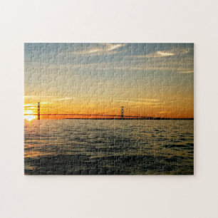 Creative sunset bridge water foto puzzel puzzel legpuzzel