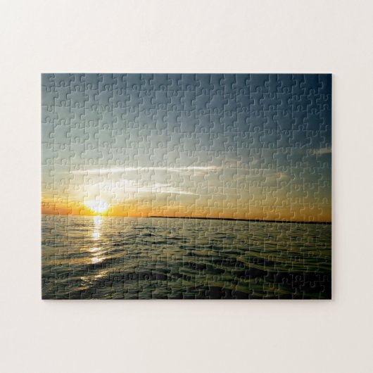 Creative sunset sky water foto jigzaapuzzel legpuzzel (Horizontaal)