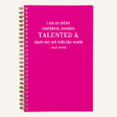 Creative Talented Artist Affirmatie | Hot Pink Notitieboek (Voorkant)