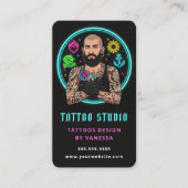 Creative Tattoo Artist Tattooist Branding QR Code Visitekaartje (Voorkant)