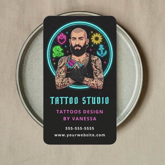Creative Tattoo Artist Tattooist Branding QR Code Visitekaartje