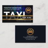 Creative TAXI Signage Gold Lijst Ride Share Visitekaartje (Voorkant / Achterkant)