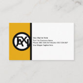 Creative Taxi Signage Stand Taxi Cab Driver Visitekaartje (Achterkant)